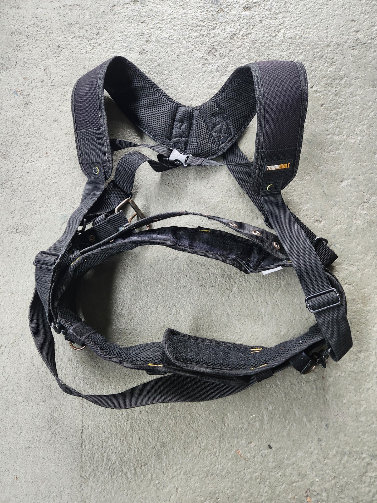 Toughbuilt Pro Carpenter Suspension Rig Deluxe 18 Pocket Tool Belt Used 4 Point