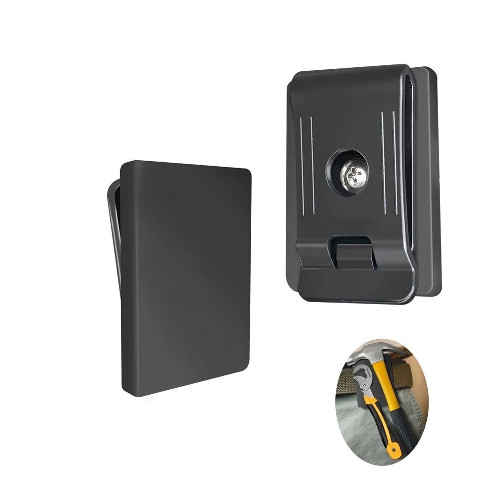 2PCS Magnetic Belt Clip Heavy Duty Magnetic Tool Holder Belt Clip Black Magne…
