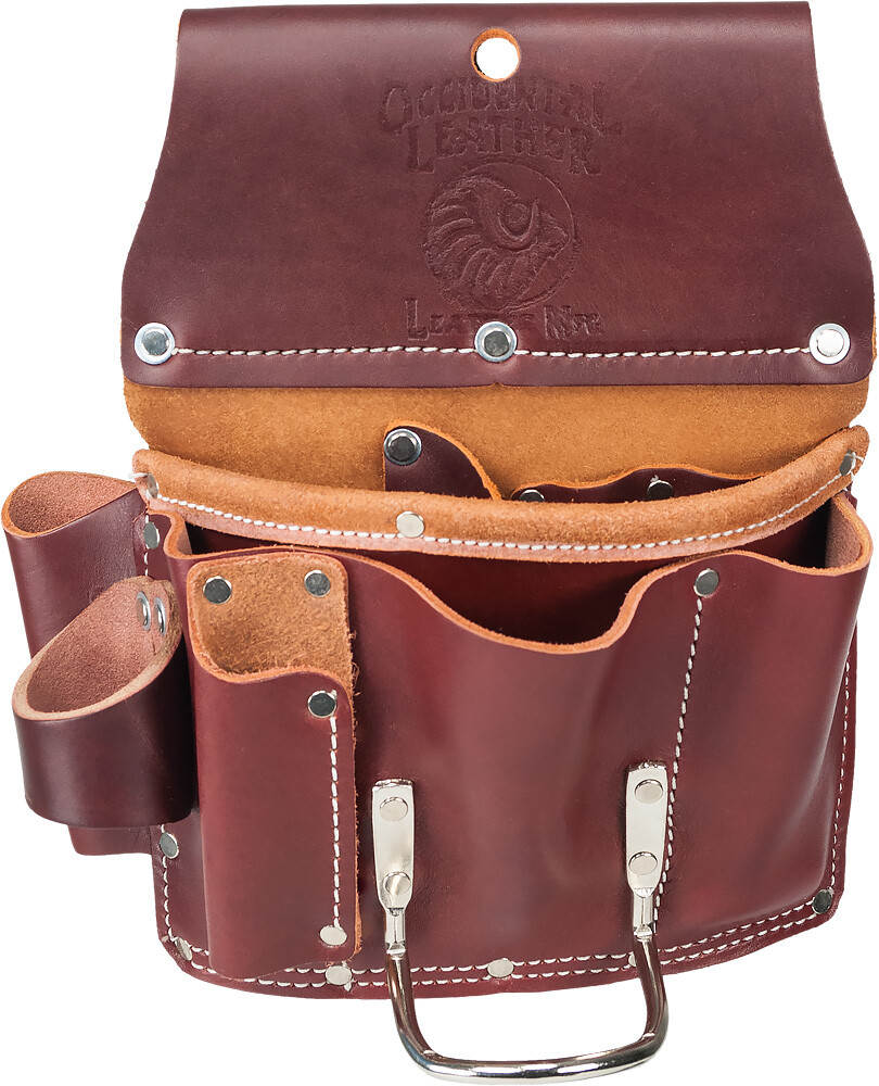Occidental Leather 5070 11-Pocket Large Style Pro Leather Drywall Pouch, 8″ x 6″