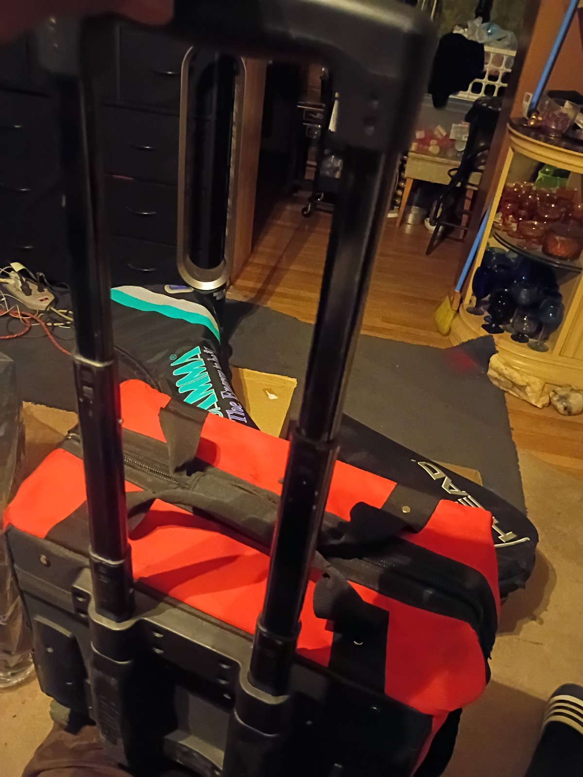 Bauer 18-inch roller tool bag, model SKU 64663, featuring red and Black