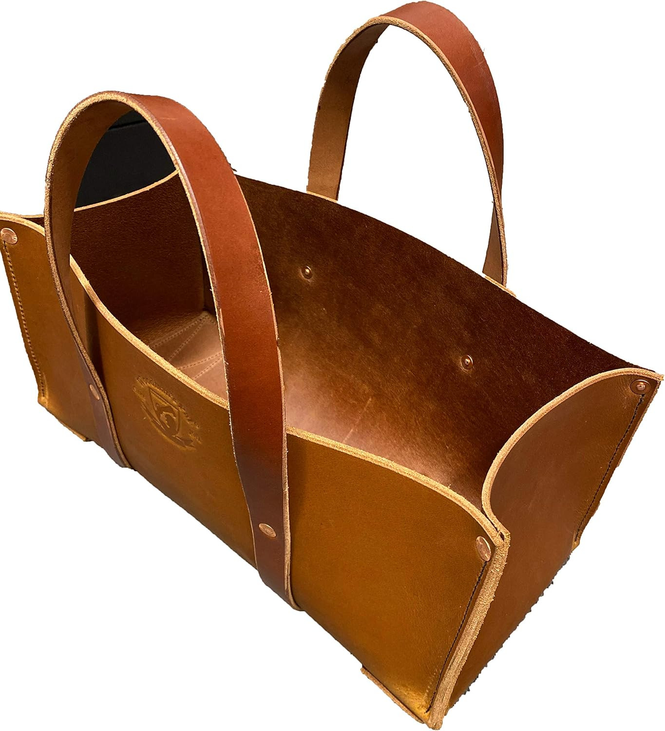 Premium Buffalo Leather Tote Tool Bag – Heavy Duty Organizer (Golden Brown)