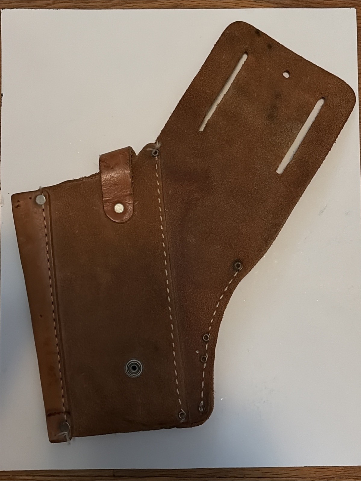 Vintage NICHOLAS Cowhide Leather Cordless Drill Tool Belt Holster