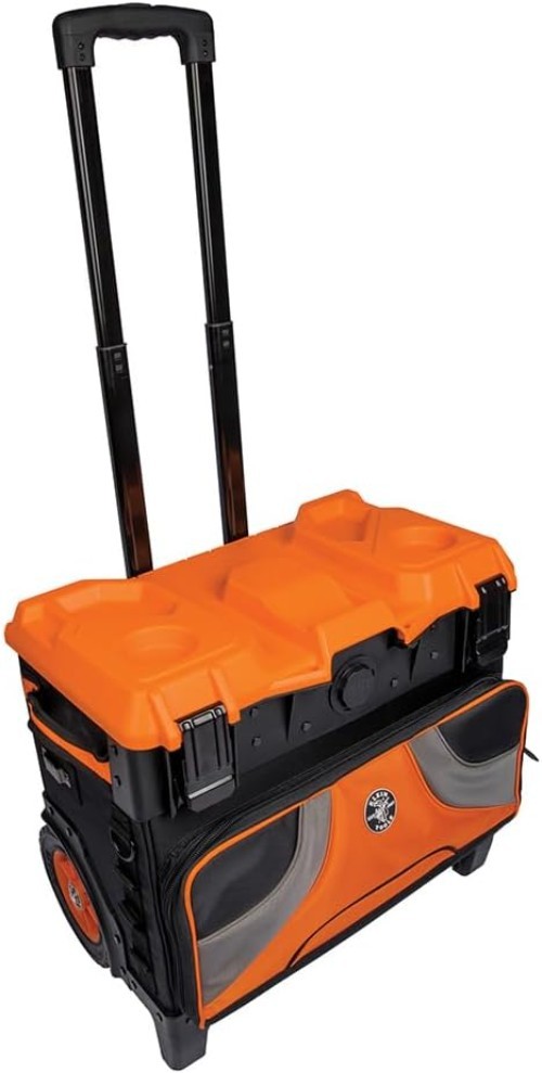 Durable Rolling Tool Bag with 250 Pounds Load Capacity and High Clearance Wheels