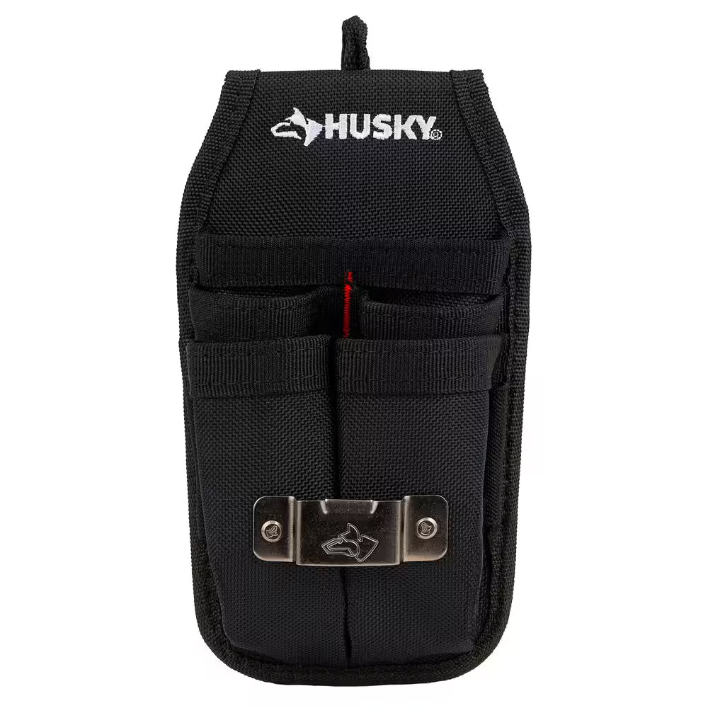 5 In. 5-Pocket Black Four Barrel Tool Belt Pouch