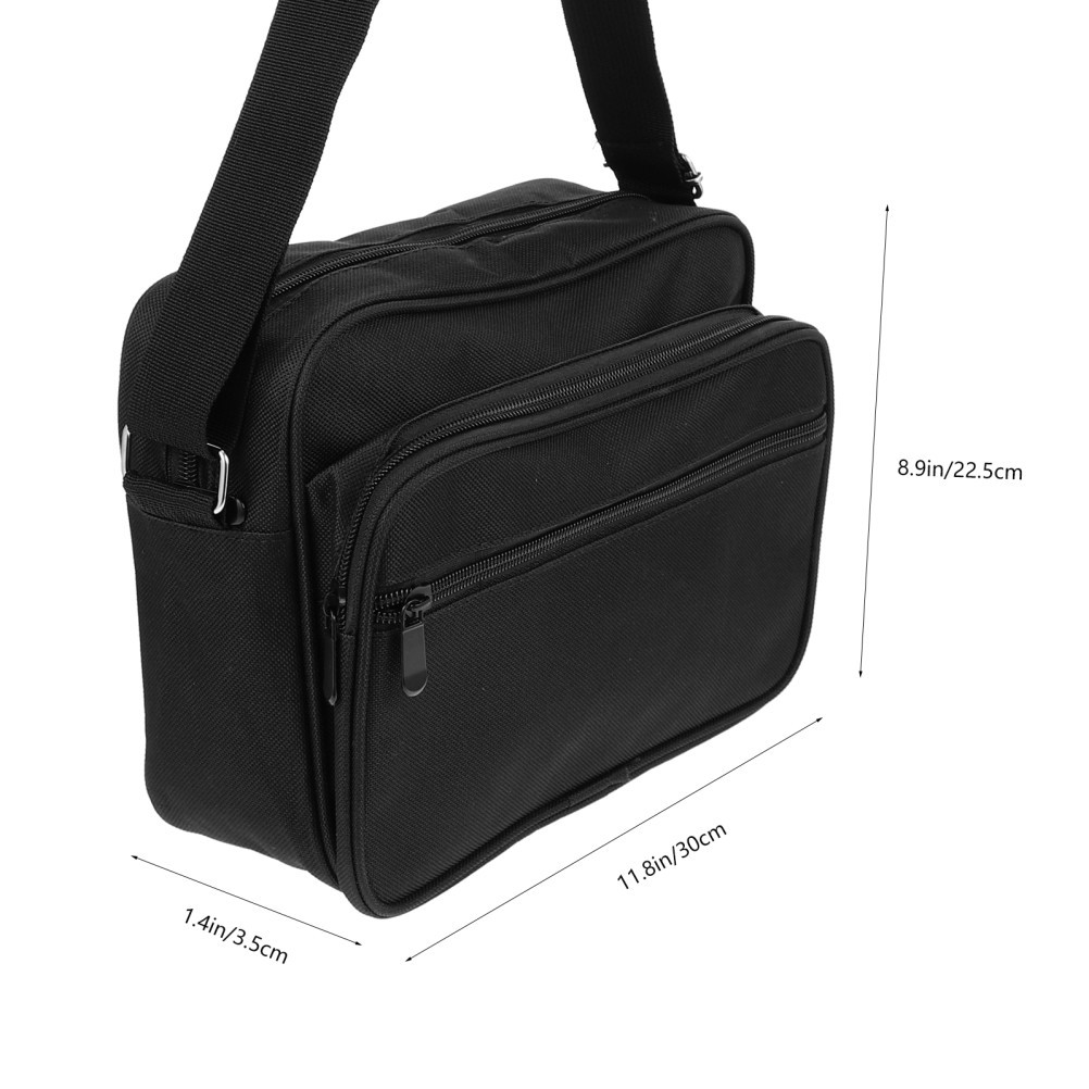 Tool Crossbody Bag Canvas Black Sturdy Material for Plumber Carpenter Contractor