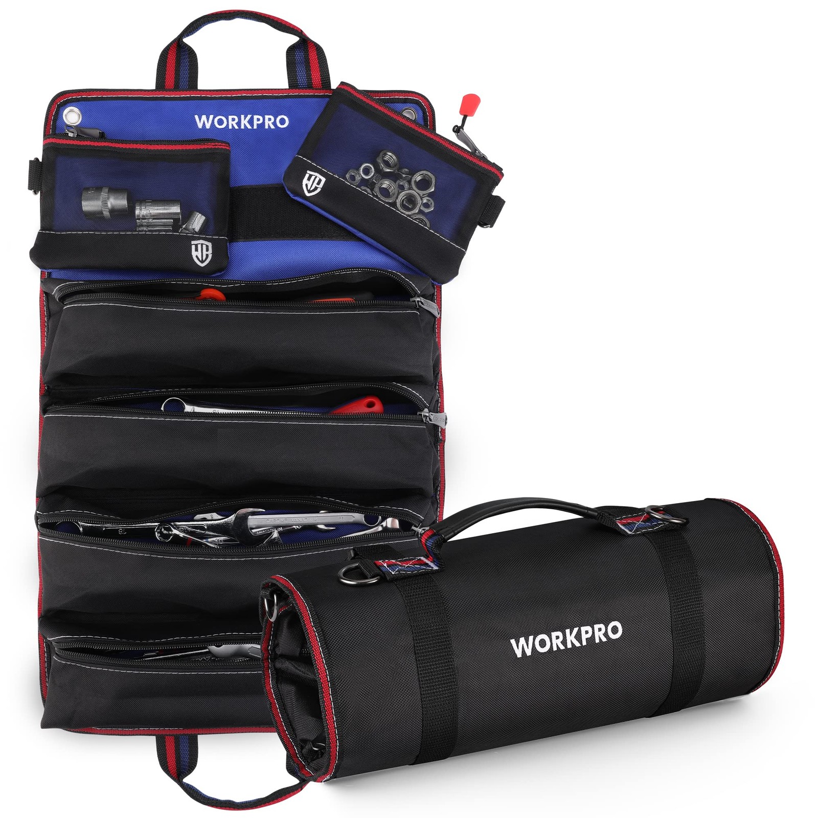 WORKPRO Roll Up Tool Bag, Bag with 22 inches x 14 inches, Black