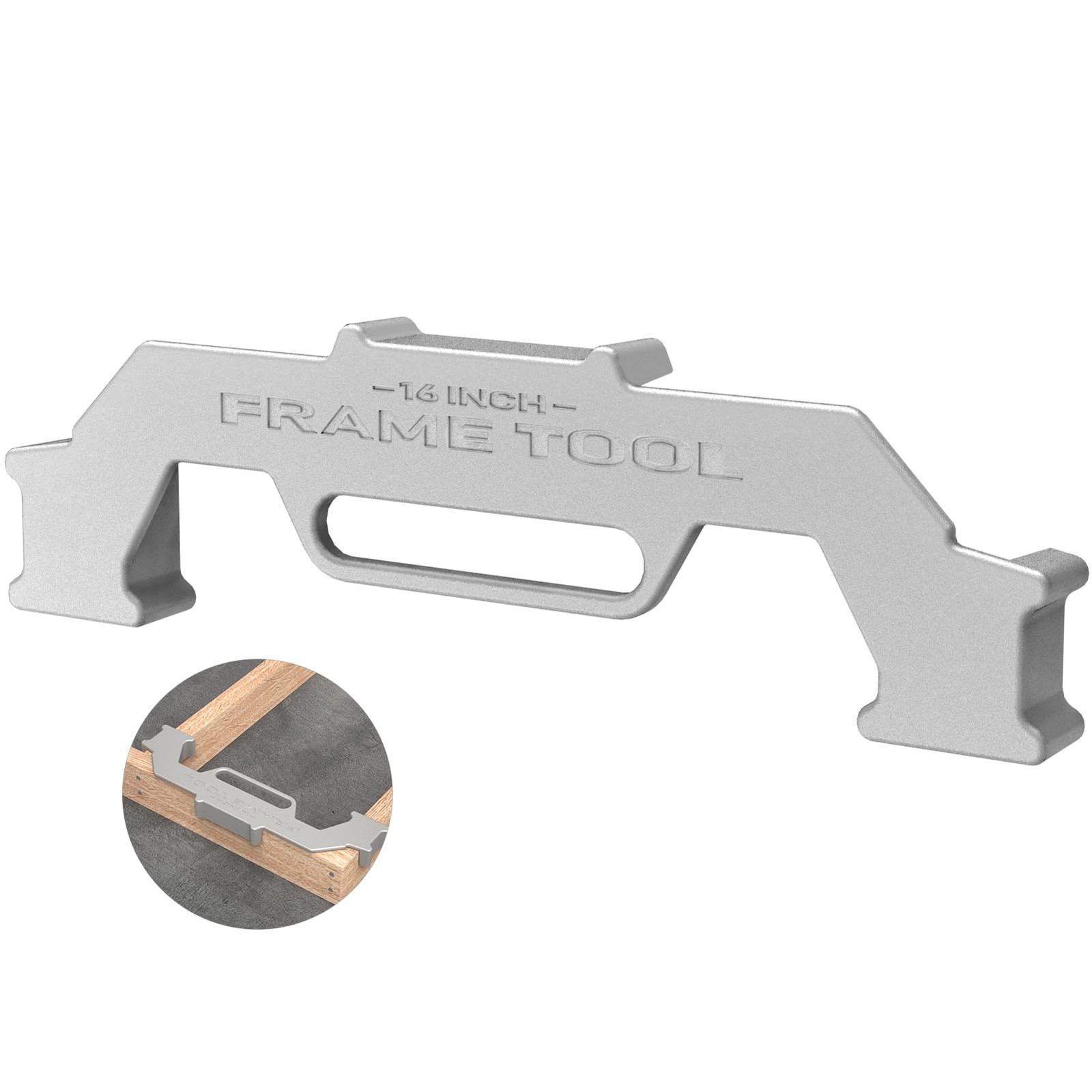 Framing Tools,16 Inch On-Center Stud Layout Tool,100% Cast 1 Pack, Grey