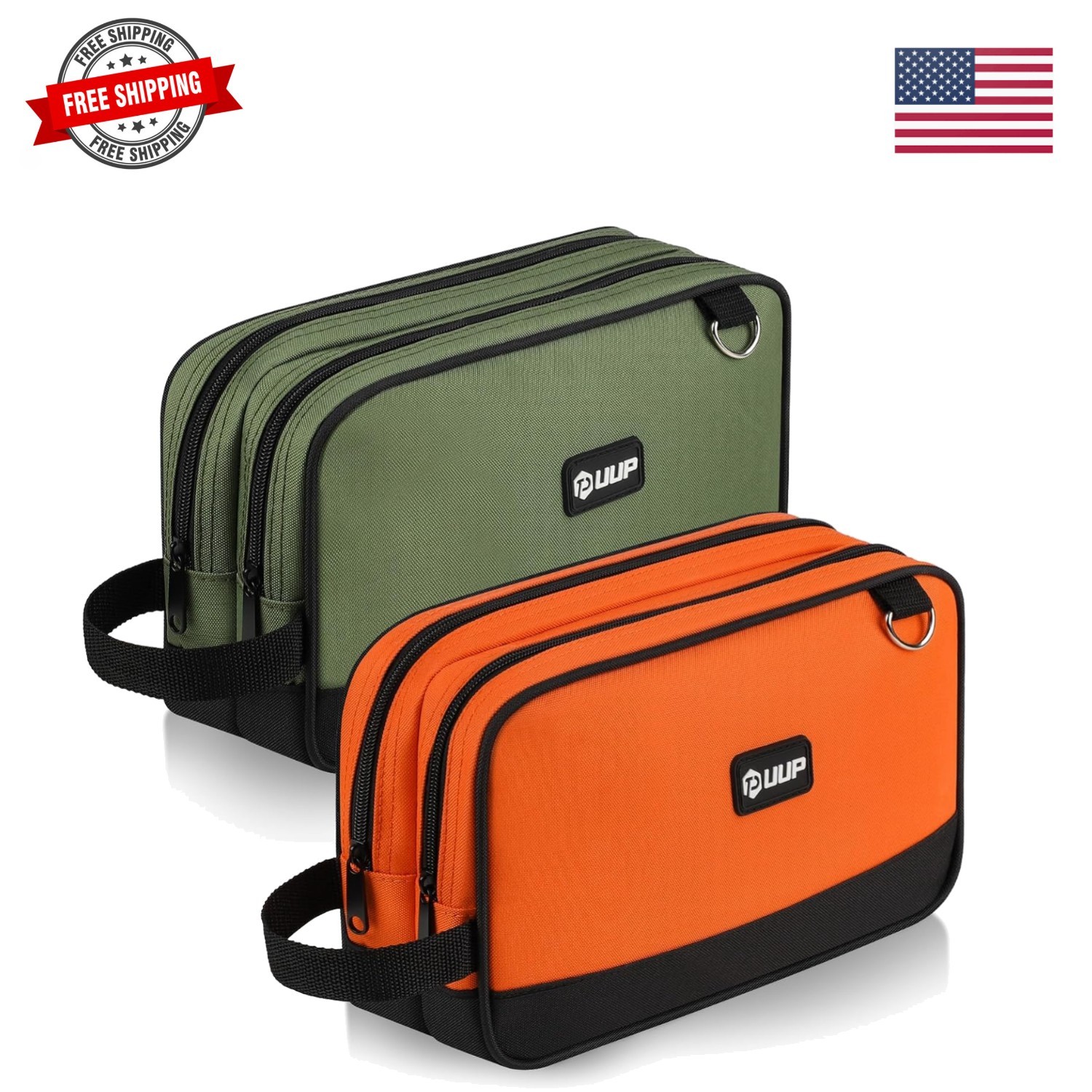 12″ Small Tool Bag 2 Pack, Zipper Tool Pouch 2 Compartments, Utility ToolBag …