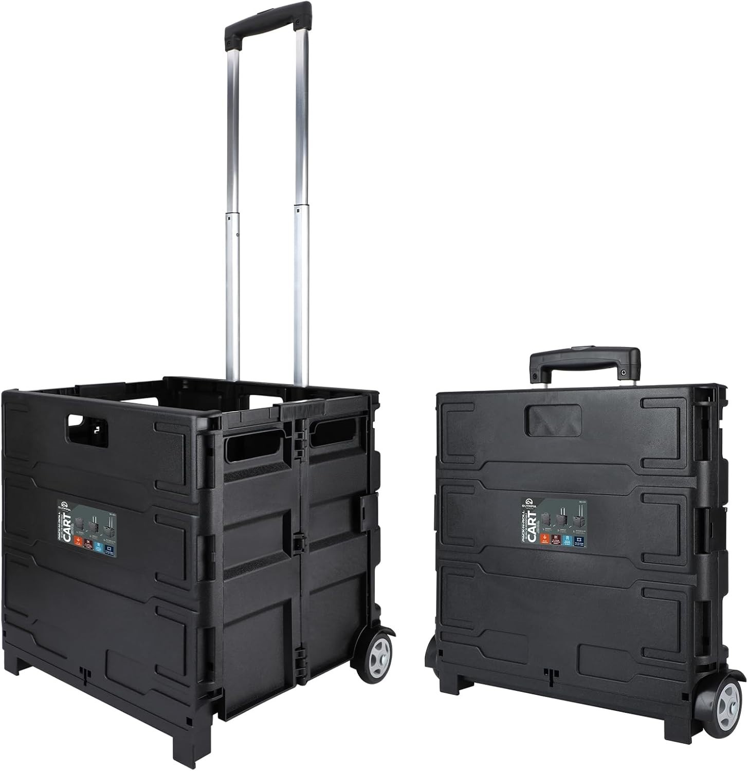 Portable Tools Carrier with Telescopic Handle Black 80 Pound Load Capacity
