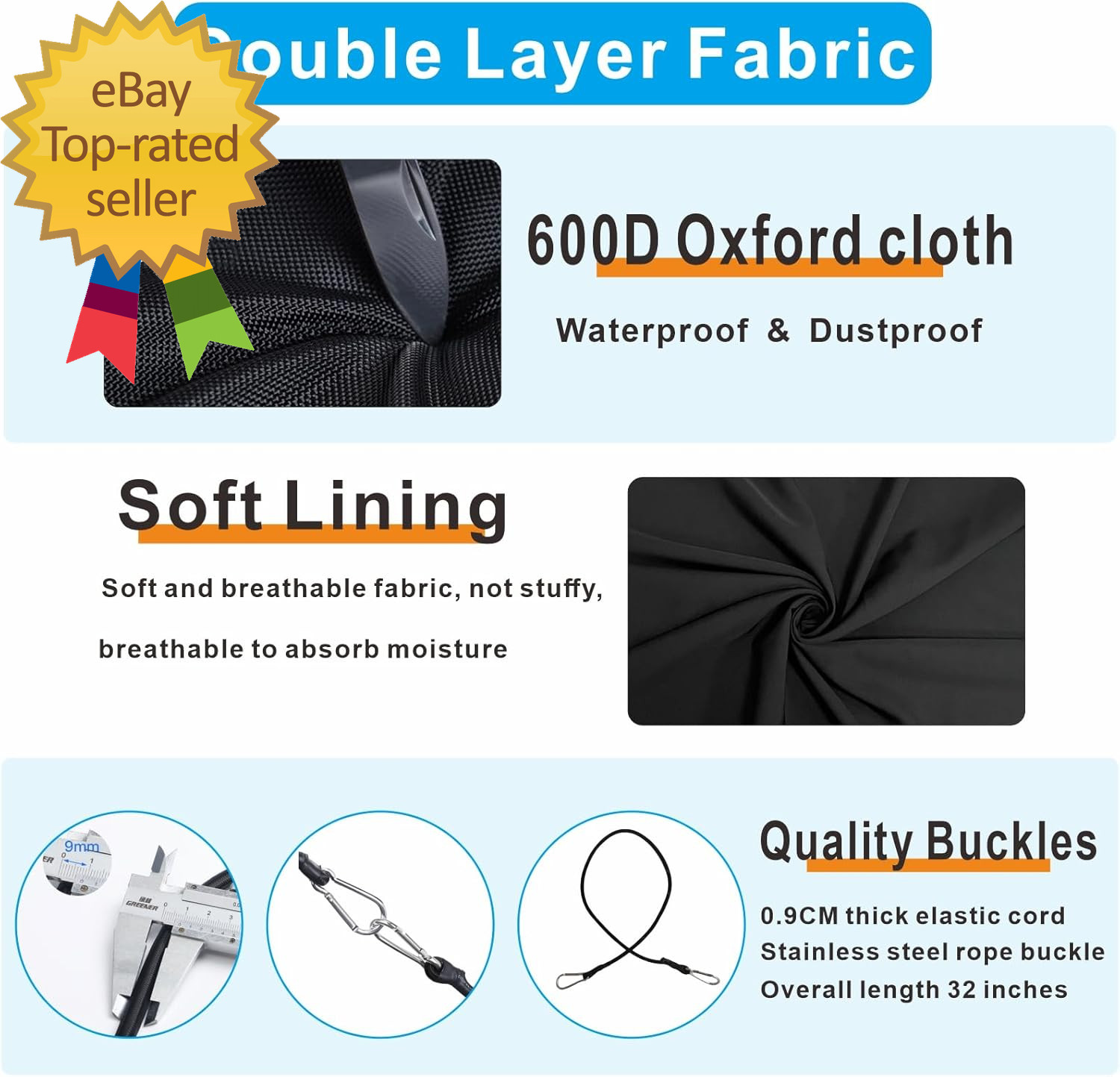 Bucket Truck Cover – Double Layer Oxford Cloth Fits 1 Man Vinyl Bucket