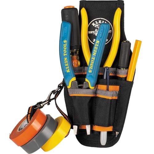 Klein Tools Small Utility Holster Pouch Tool Organizer With 9 Pockets