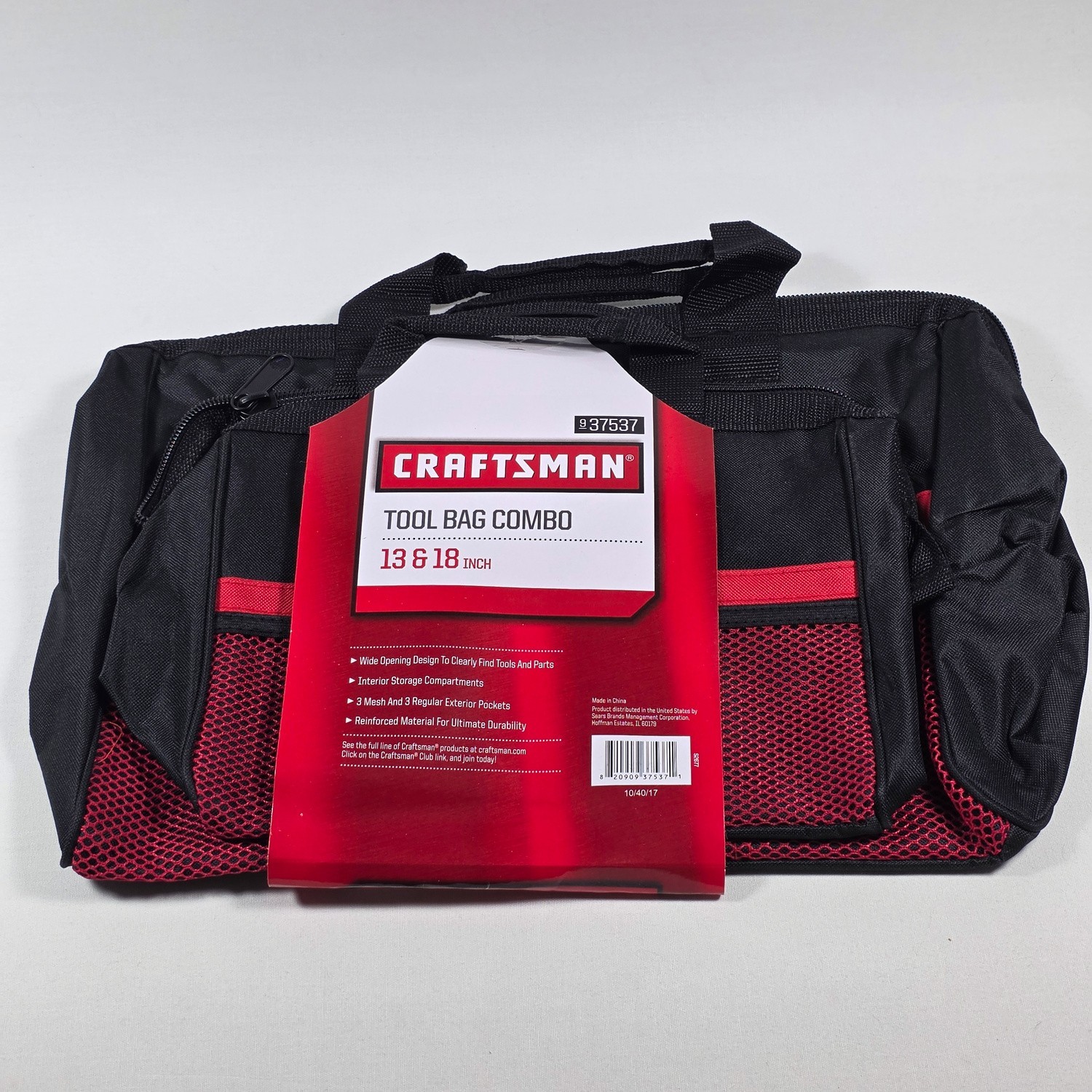 Craftsman 13″ and 18″ Tool Bag Combo Wide Opening Item 37537 Brand New Old Stock