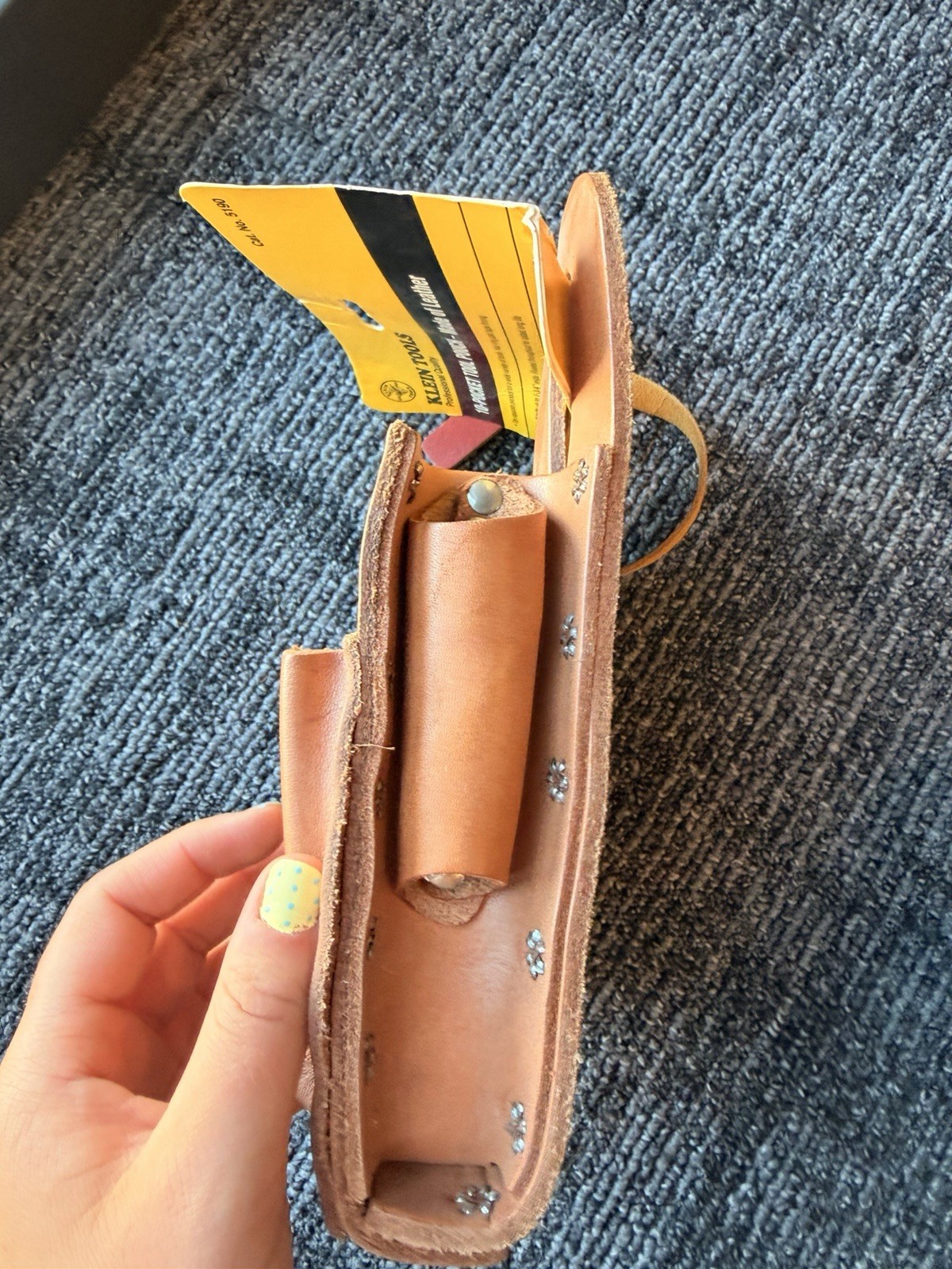 Klein Tools 10-Pocket Tool Pouch – Made Of Leather. No. 5190. Made In USA