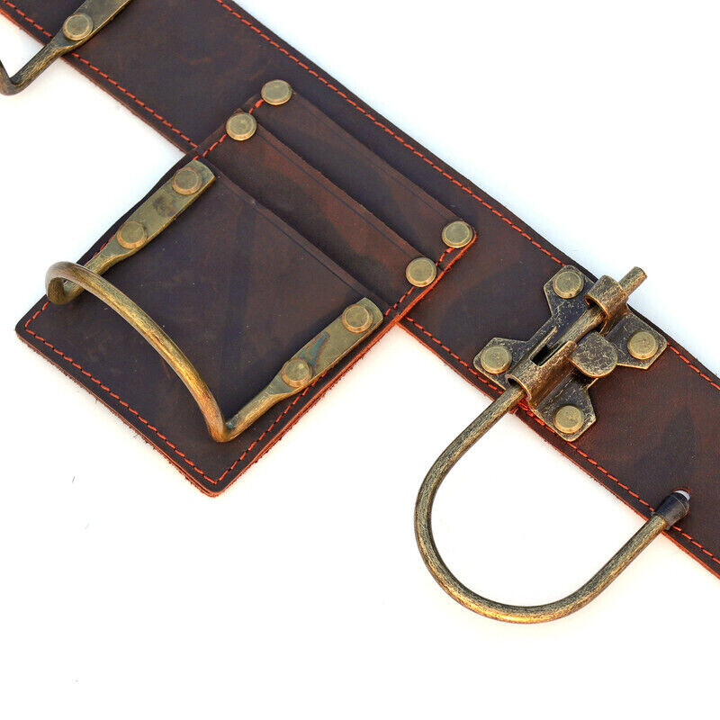 TOURBON Leather 2″ Electrician Tool Belt Hammer Scaffolding Holder Drill Holster