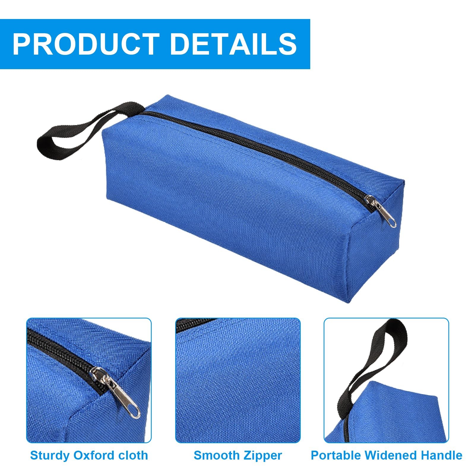 10 Pack Canvas Tool Pouch of 2 Sizes, Versatile Zippered Tool Bags Waterproof…