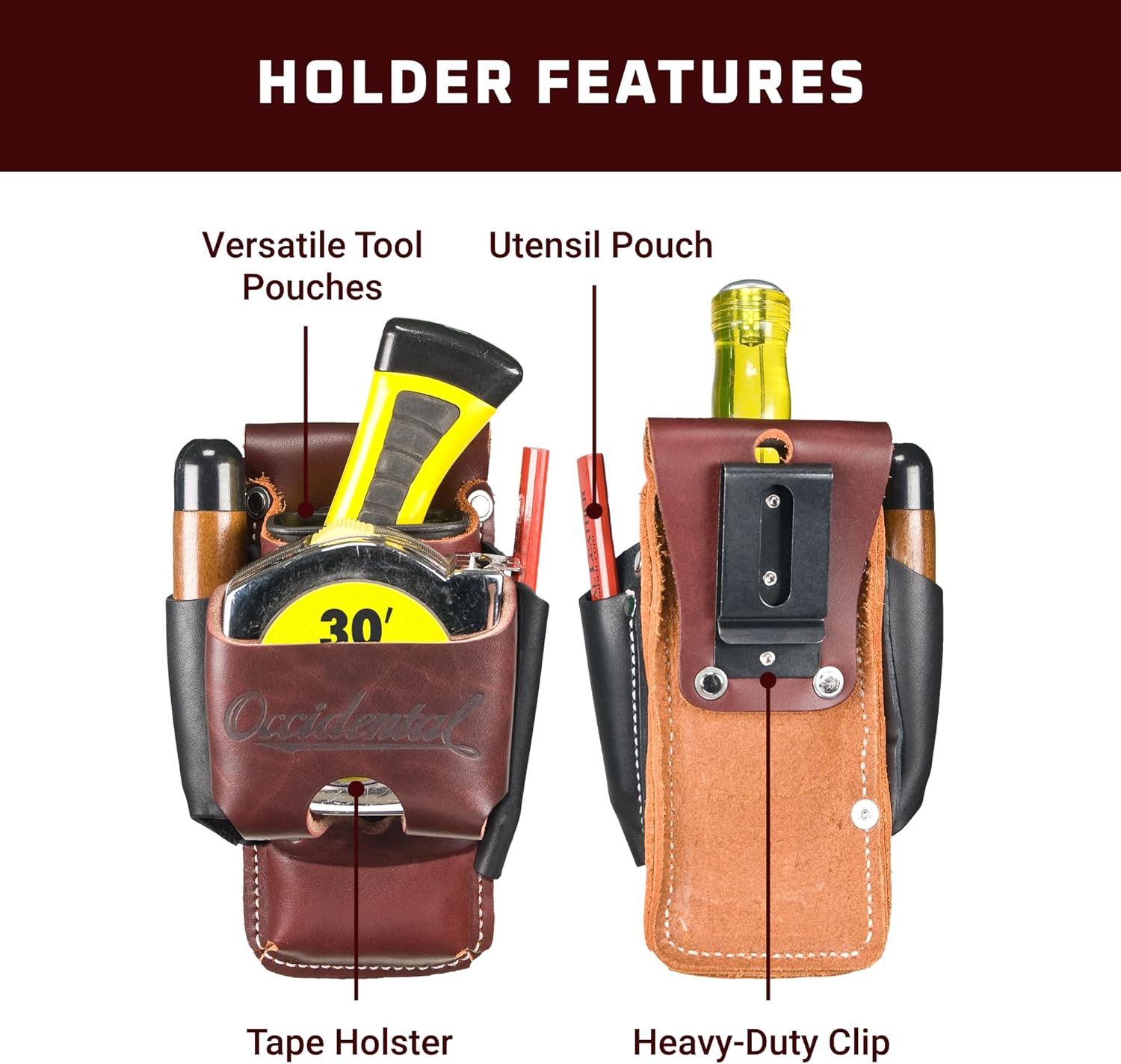 Clip-On 4 in 1 Tool/Tape Holder – Provides 4X the Tool Capacity – Includes 2003