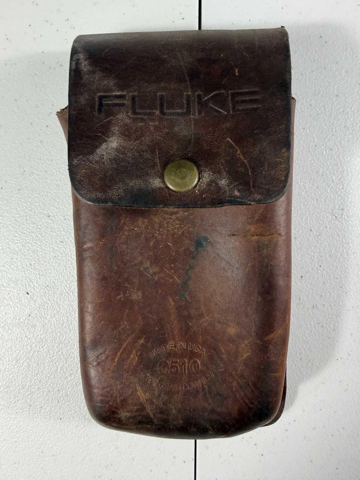 Vintage Fluke Leather Tool Case Holster C510 Belt Pouch USA Made
